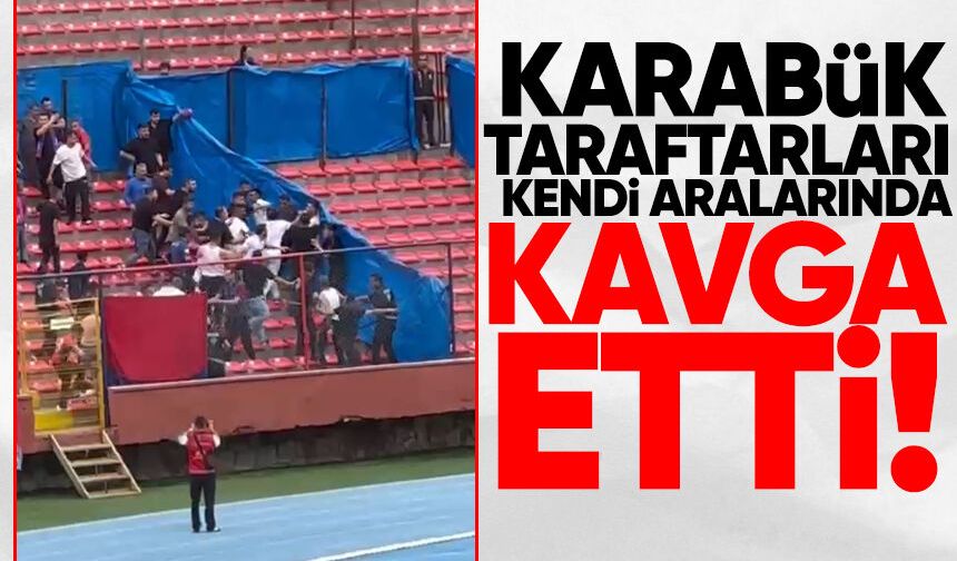 Karabük taraftarları kendi arasında kavga etti
