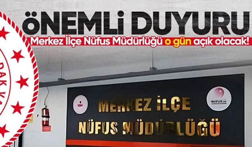 KPSS’ye girecekler dikkat! Pazar günü Nüfus Müdürlükleri açık olacak