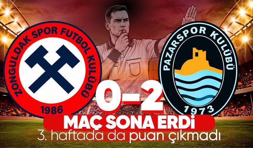 Zonguldakspor evinde yıkıldı: 3. hafta da puansız geçildi