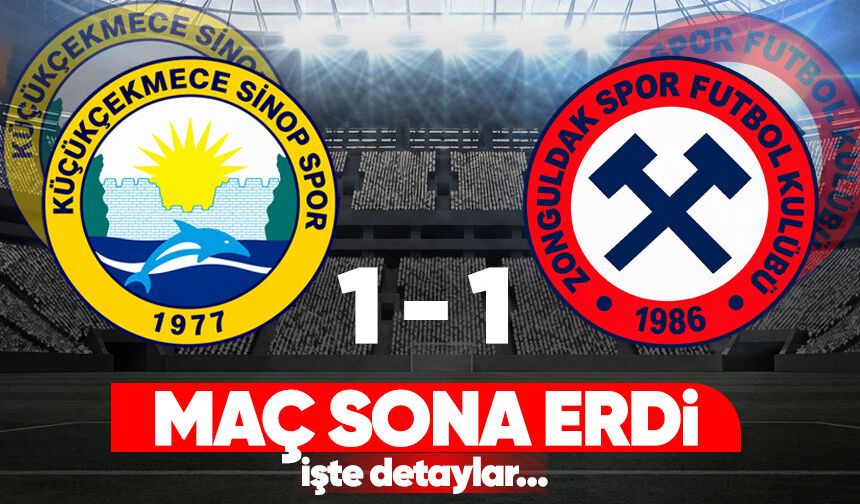 Zonguldakspor son dakikada yıkıldı: İstanbul’dan 1 puanla dönüyor