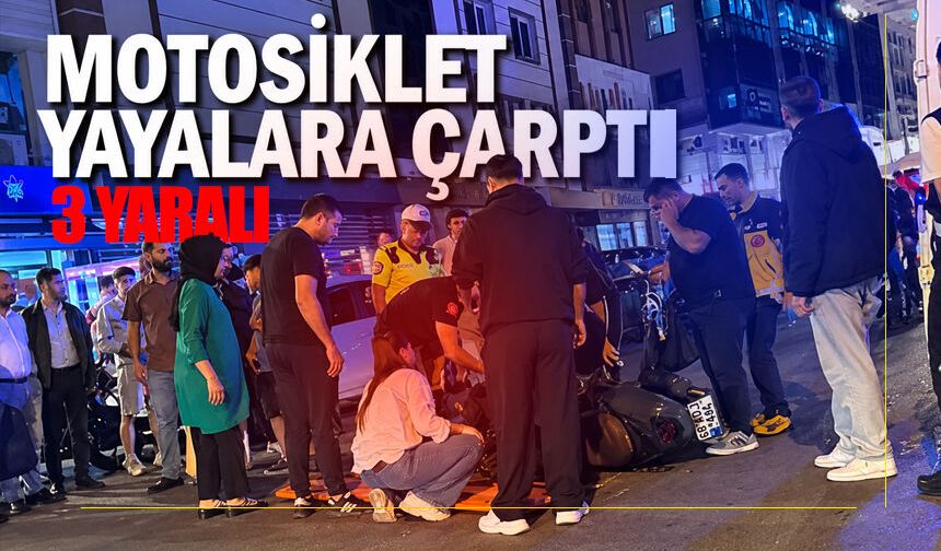 Zomguldak'ta motosiklet iki yayaya çarptı: 3 yaralı