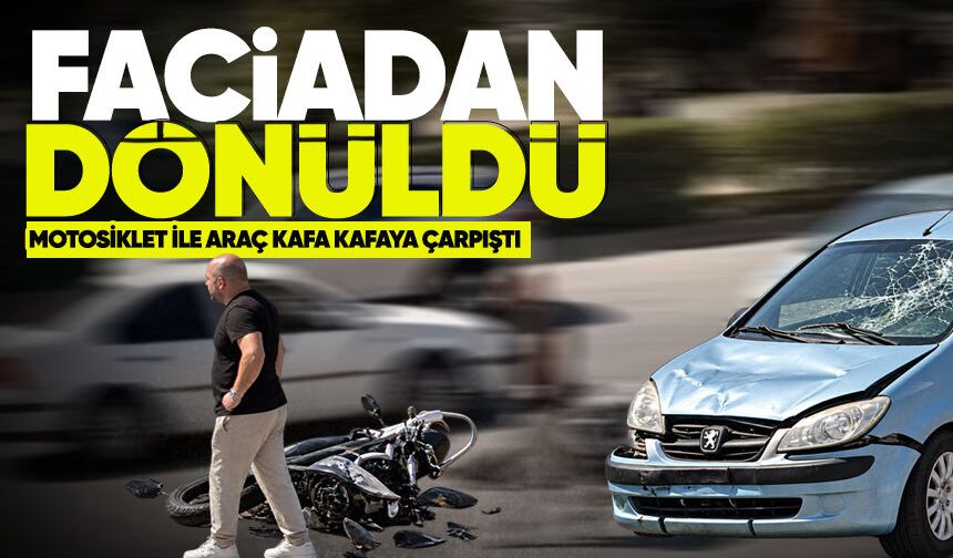 Zonguldak'ta otomobille çarpışan motosikletli yaşam mücadelesi veriyor