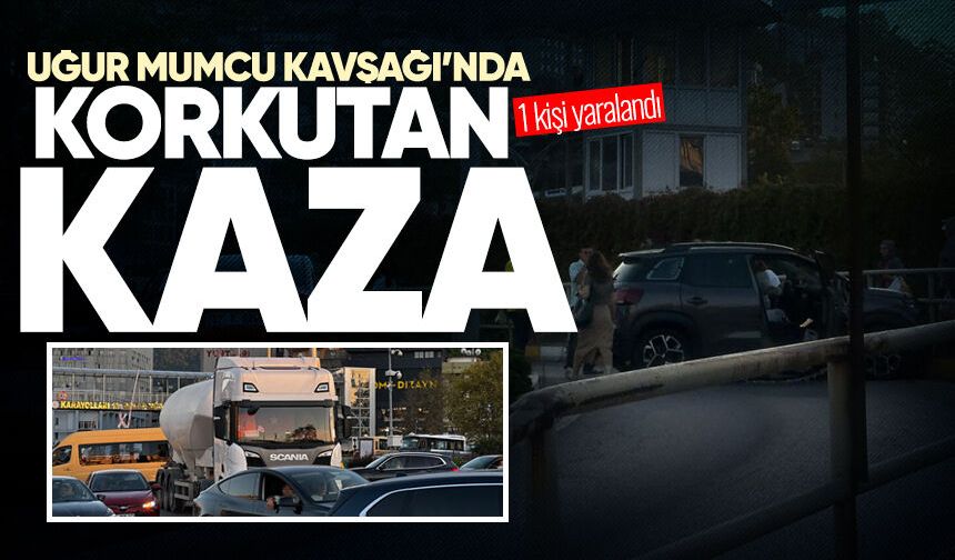 Uğur Mumcu Kavşağı’nda kaza: 1 kişi yaralandı