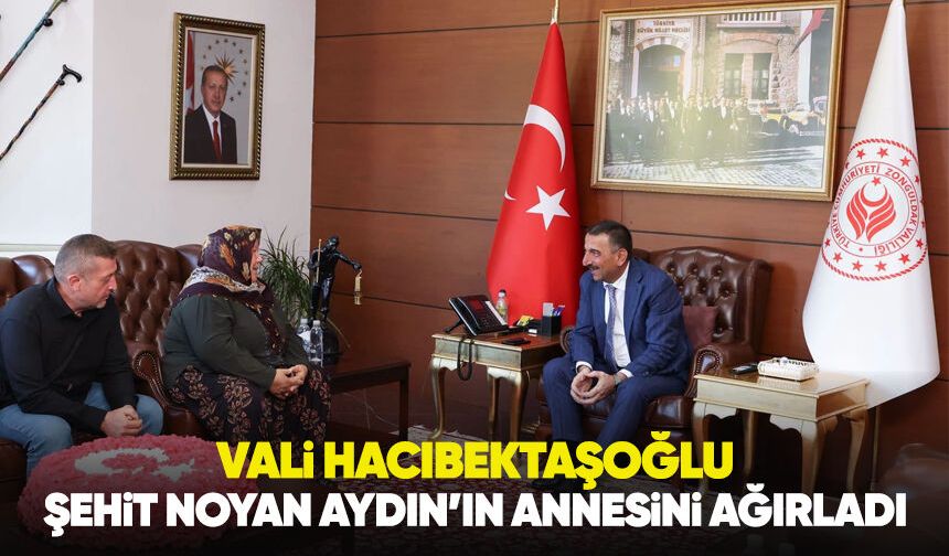 Vali Hacıbektaşoğlu Şehit Noyan Aydın’ın annesini ağırladı
