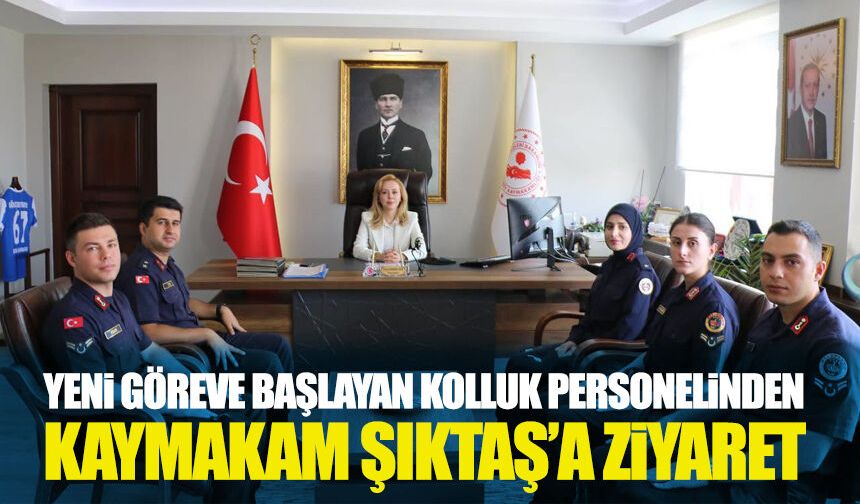 Gökçebey’de yeni göreve başlayan kolluk personelinden Kaymakam Şıktaş’a ziyaret
