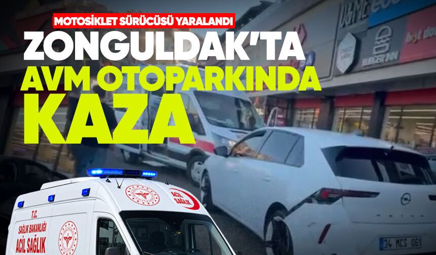 Demir Park AVM otoparkında kaza: Motosikletli yaralandı