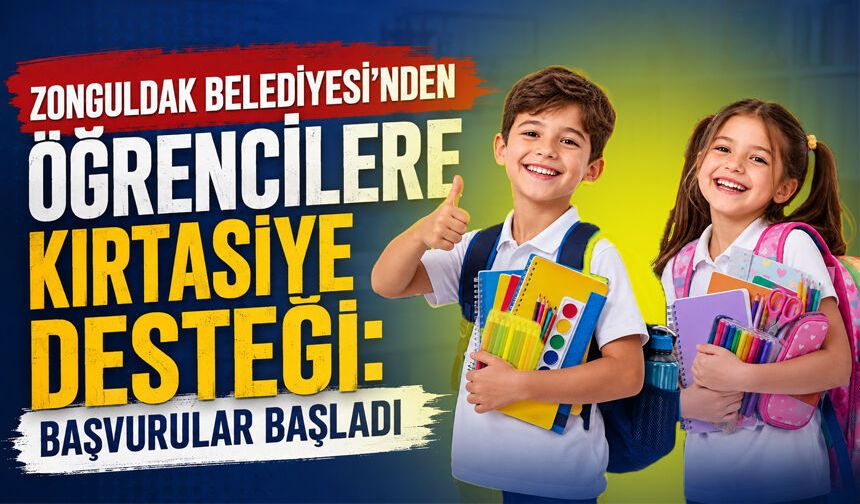 Zonguldak Belediyesi'nden öğrencilere kırtasiye desteği: Başvurular başladı