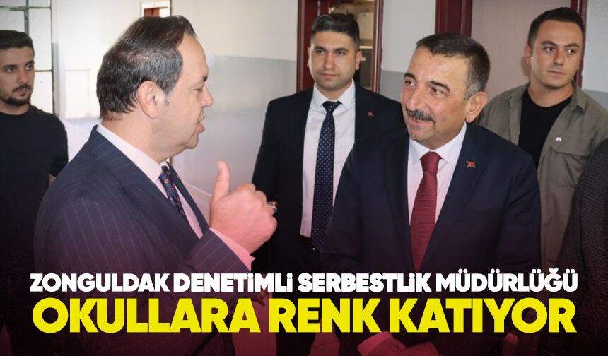 Zonguldak Denetimli Serbestlik Müdürlüğü okullara renk katıyor