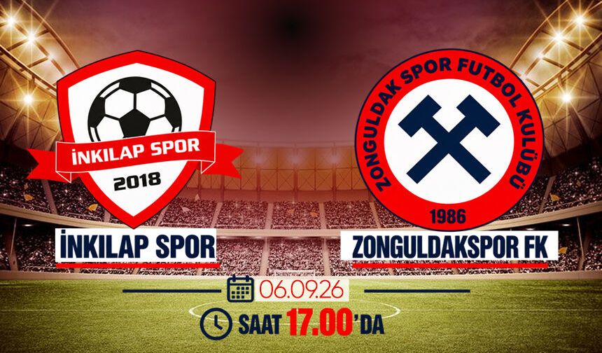 İnkılap FSK ve Zonguldakspor FK karşılaşması saat 17.00’da