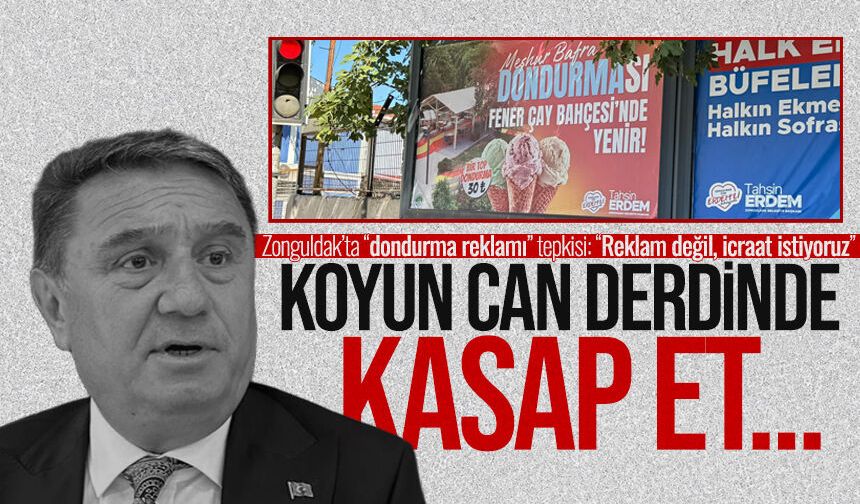 Zonguldak’ta “dondurma reklamı” tepkisi: “Reklam değil, icraat istiyoruz”