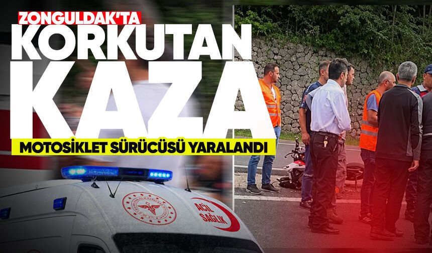 Zonguldak'ta korkutan kaza: Sürücü yaralandı
