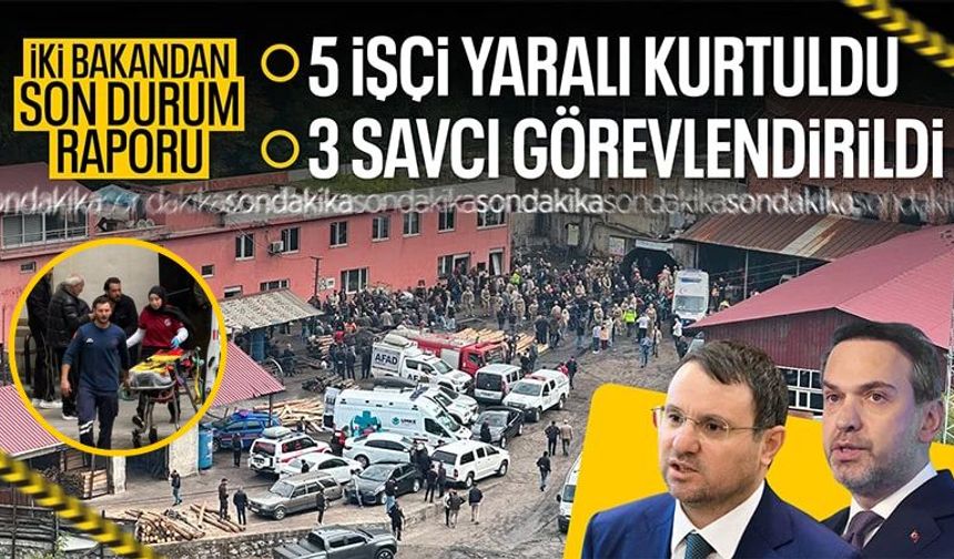 Alparslan Bayraktar ve Akın Gürlek'ten Zonguldak'taki patlamaya ilişkin açıklama