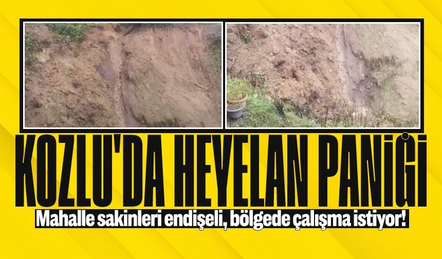 Kozlu’da heyelan paniği! Mahalle sakinleri endişeli