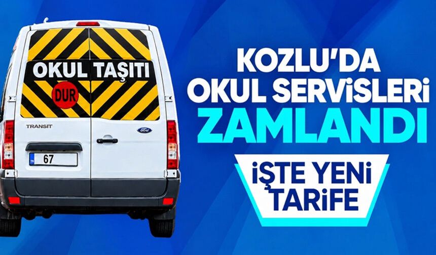 Kozlu’da okul servis ücretleri belli oldu! İşte yeni tarife...