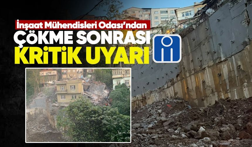 İnşaat Mühendisleri Odası’ndan Zonguldak’taki çökme sonrası kritik uyarı