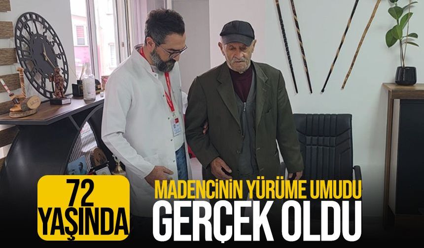 72 yaşındaki madencinin yürüme umudu gerçek oldu