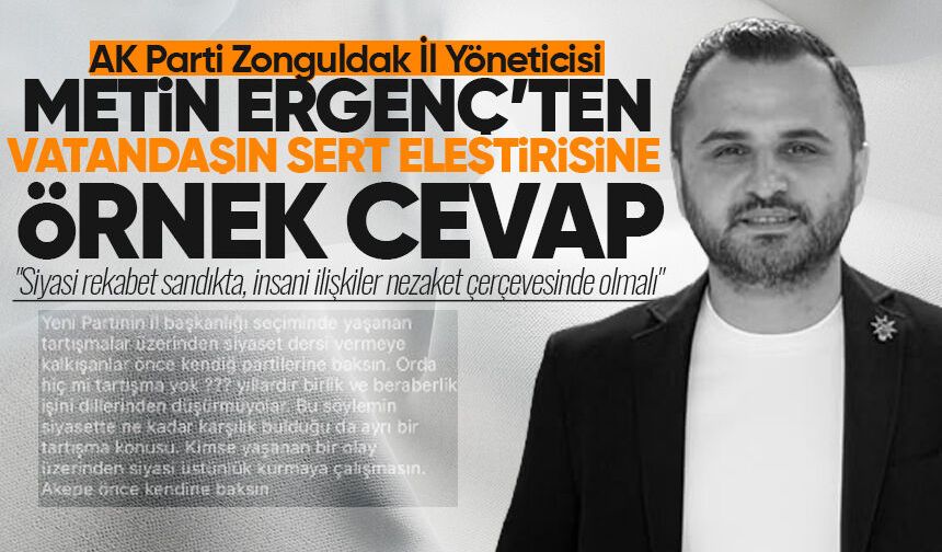 Metin Ergenç’ten vatandaşın sert eleştirisine örnek cevap