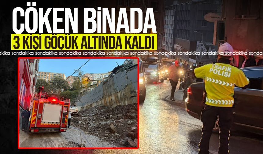 Kadırgada çöken binada 3 kişi göçük altında