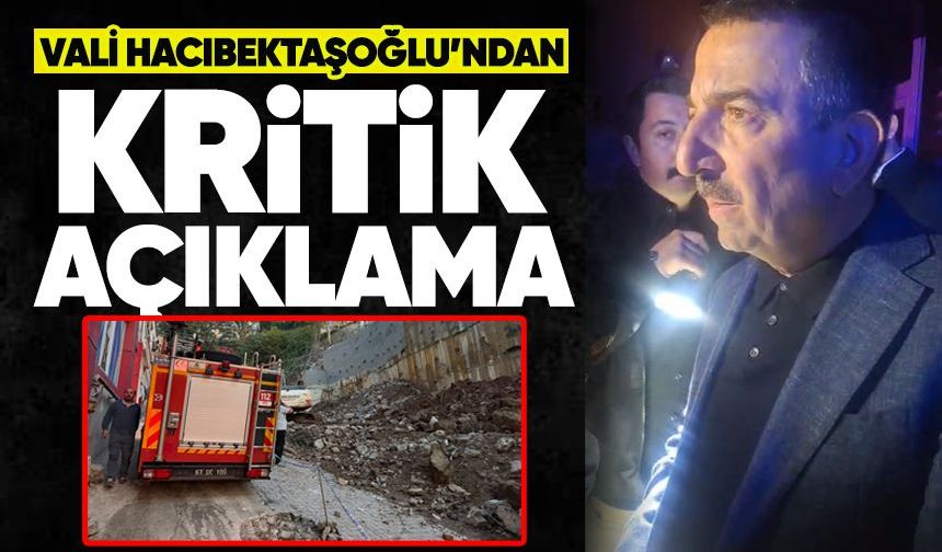 Vali Hacıbektaşoğlu'ndan: Zonguldak’ta bina çökmesi sonrası kritik açıklama