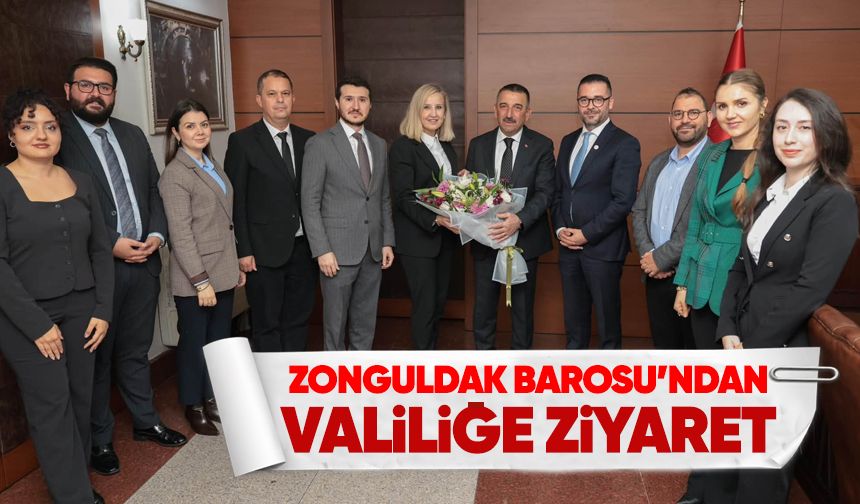 Zonguldak Barosu’nun yeni yönetiminden Vali Hacıbektaşoğlu’na ziyaret