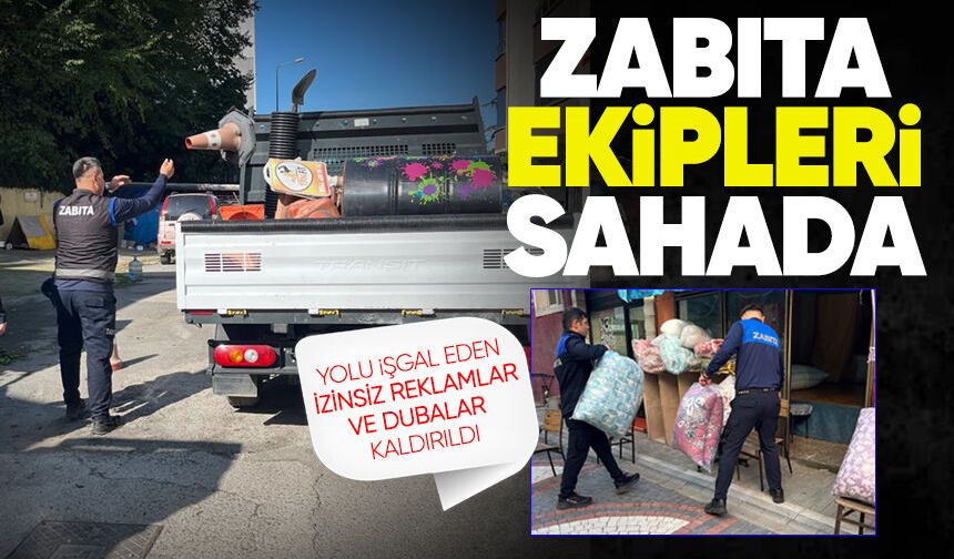 Kozlu’da zabıta ekiplerinden kamu alanlarına denetim
