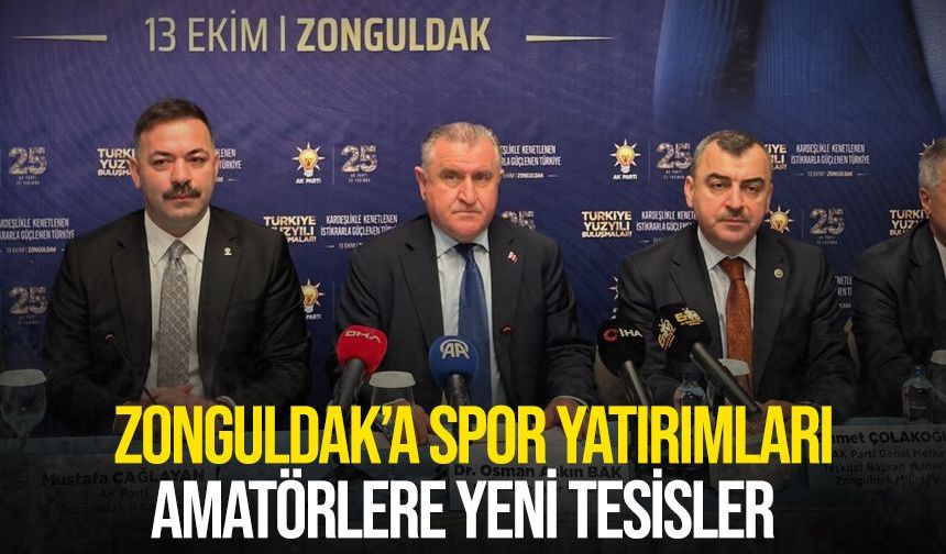 Bakan Bak’tan Zonguldak’a spor yatırımları müjdesi!