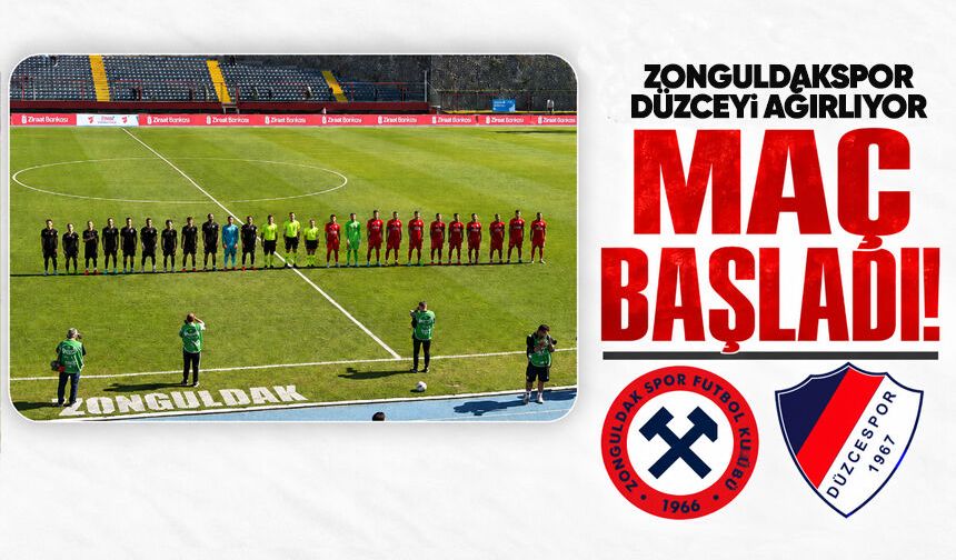 Zonguldakspor kupada Düzcespor’u ağırlıyor: Maç başladı
