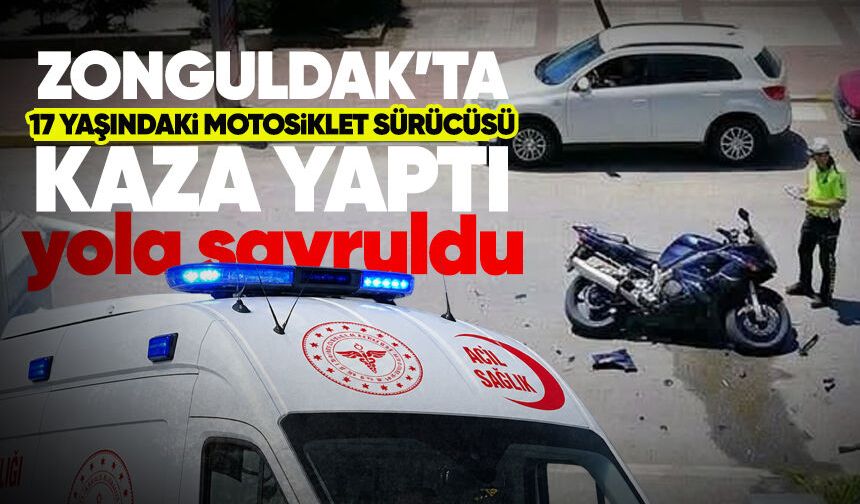 Zonguldak’ta 17 yaşındaki motosiklet sürücüsü ağır yaralandı