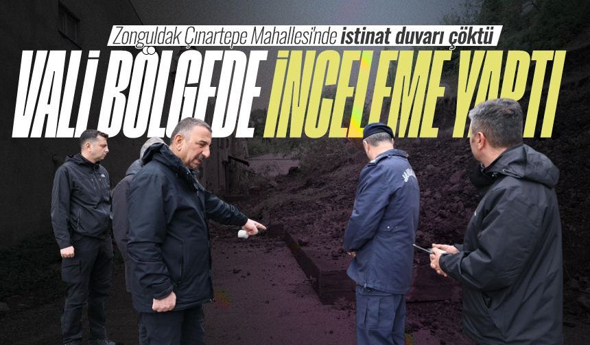 Zonguldak'ta istinat duvarı çöktü: Vali bölgede inceleme yaptı