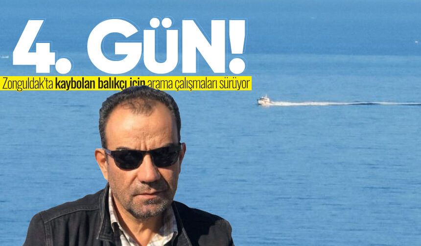 Zonguldak’ta kaybolan balıkçı için arama çalışmaları 4. gününde sürüyor