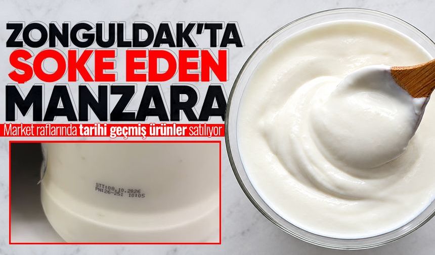 Zonguldak’ta market raflarında tarihi geçmiş ürünler satılıyor