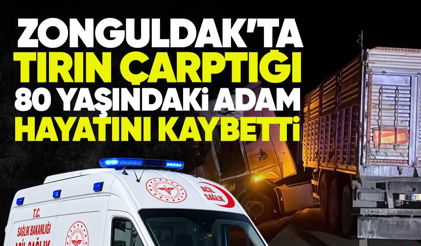 Zonguldak'ta tırın çarptığı 80 yaşındaki adam hayatını kaybetti
