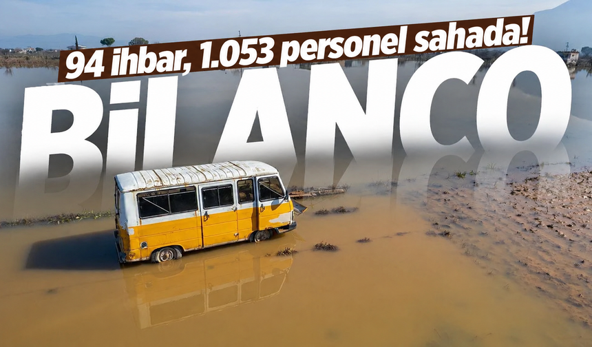 Zonguldak’ta yağış alarmı: 94 ihbar, 1.053 personel sahada
