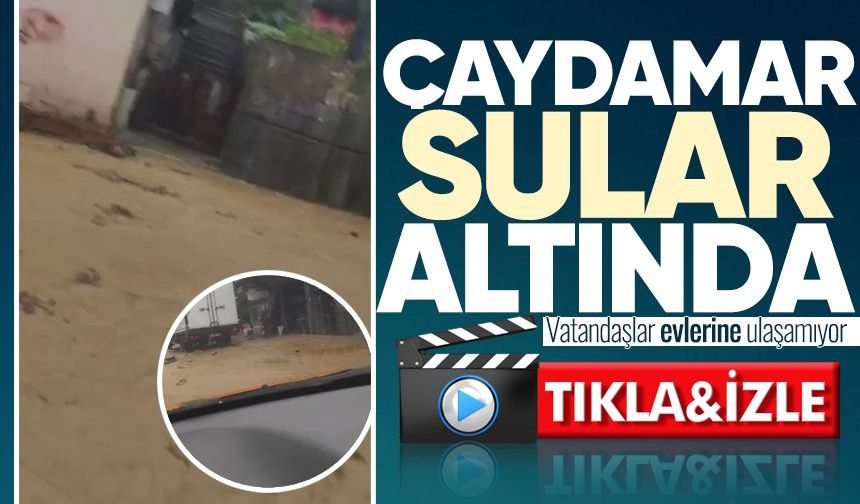 Çaydamar'da yollar göle döndü! Vatandaşlar evlerine ulaşamıyor