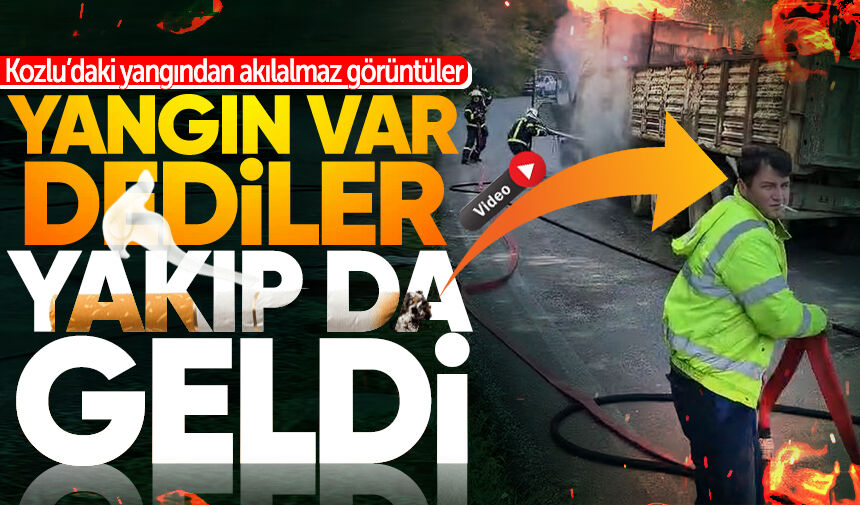 Böyle tezatlık görülmedi: Kozlu'daki yangına ağzında sigarayla müdahele etti!