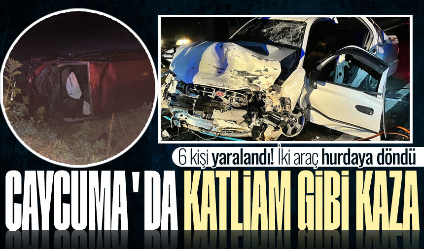 Çaycuma'da katliam gibi kaza: 6 kişi ölümden döndü!