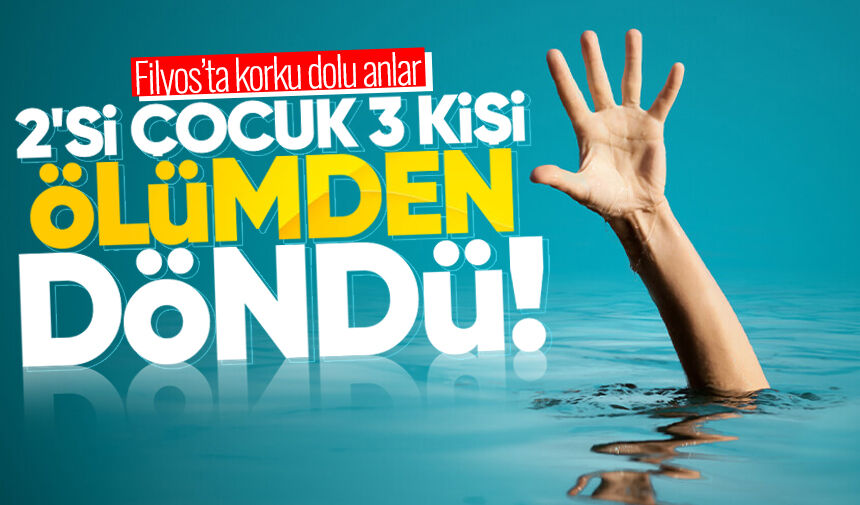 Filyos'ta korkunç anlar: 2'si çocuk 3 kişi boğulma tehlikesi geçirdi