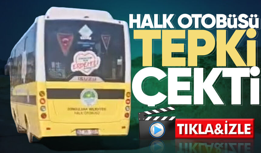 Zonguldak'ta motosiklet sürücüsünden halk otobüsüne tepki