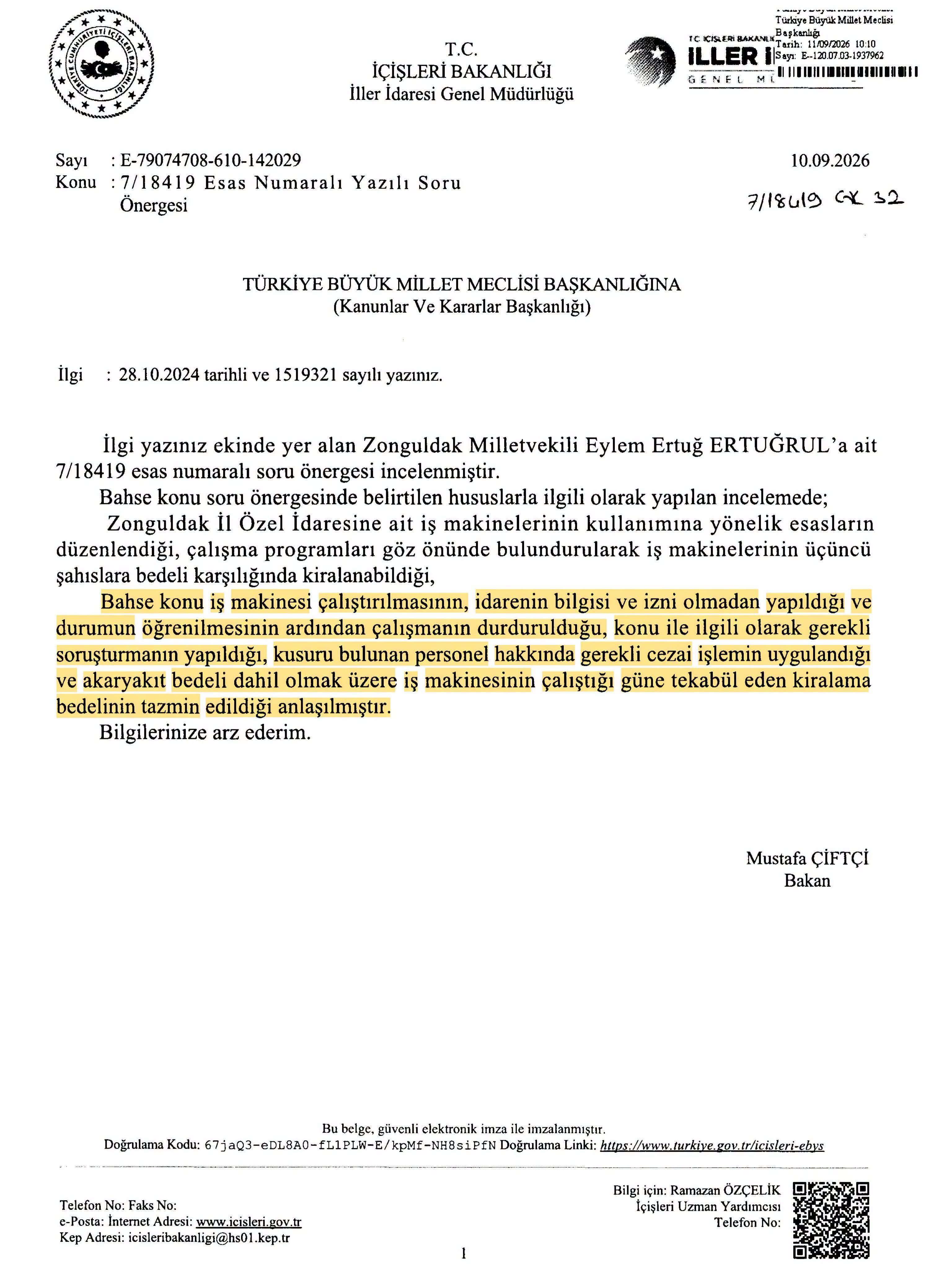 Bakanlık Karar 1