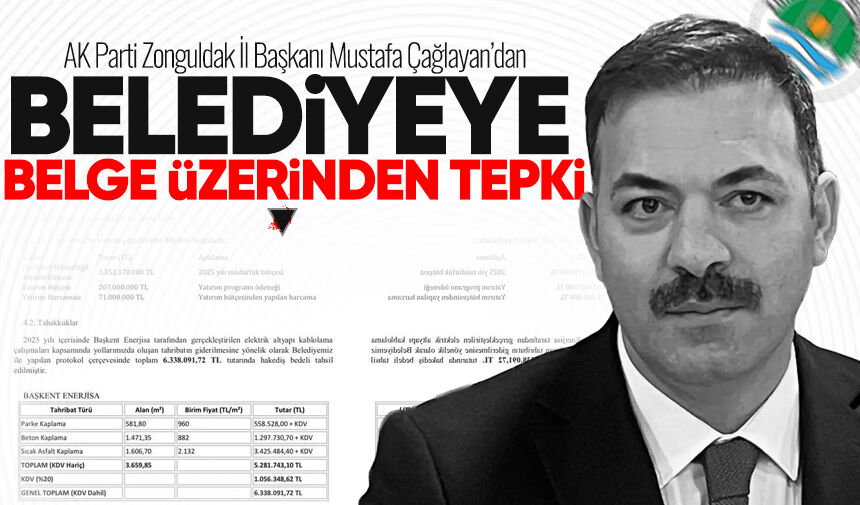 İl Başkanı Mustafa Çağlayan’dan belediyeye belge üzerinden tepki