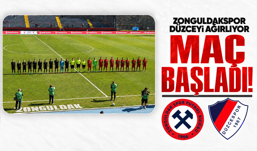 Zonguldakspor kupada Düzcespor’u ağırlıyor: Maç başladı