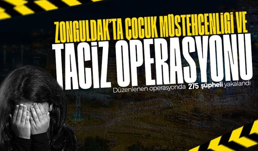 Zonguldak'ta çocuk t*cizi, bahis ve nitelikli dolandırıcılık operasyonu: 75 kişi tutuklandı